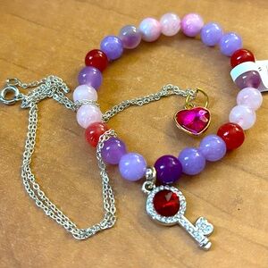 #136 Girls Colourful Gemstone Bracelet / Necklace
